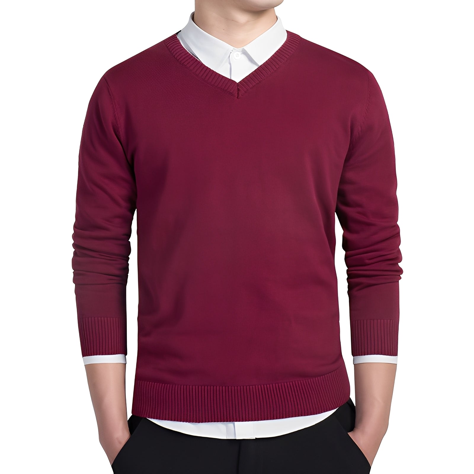 Tom - Kuscheliger Pullover mit V-Ausschnitt