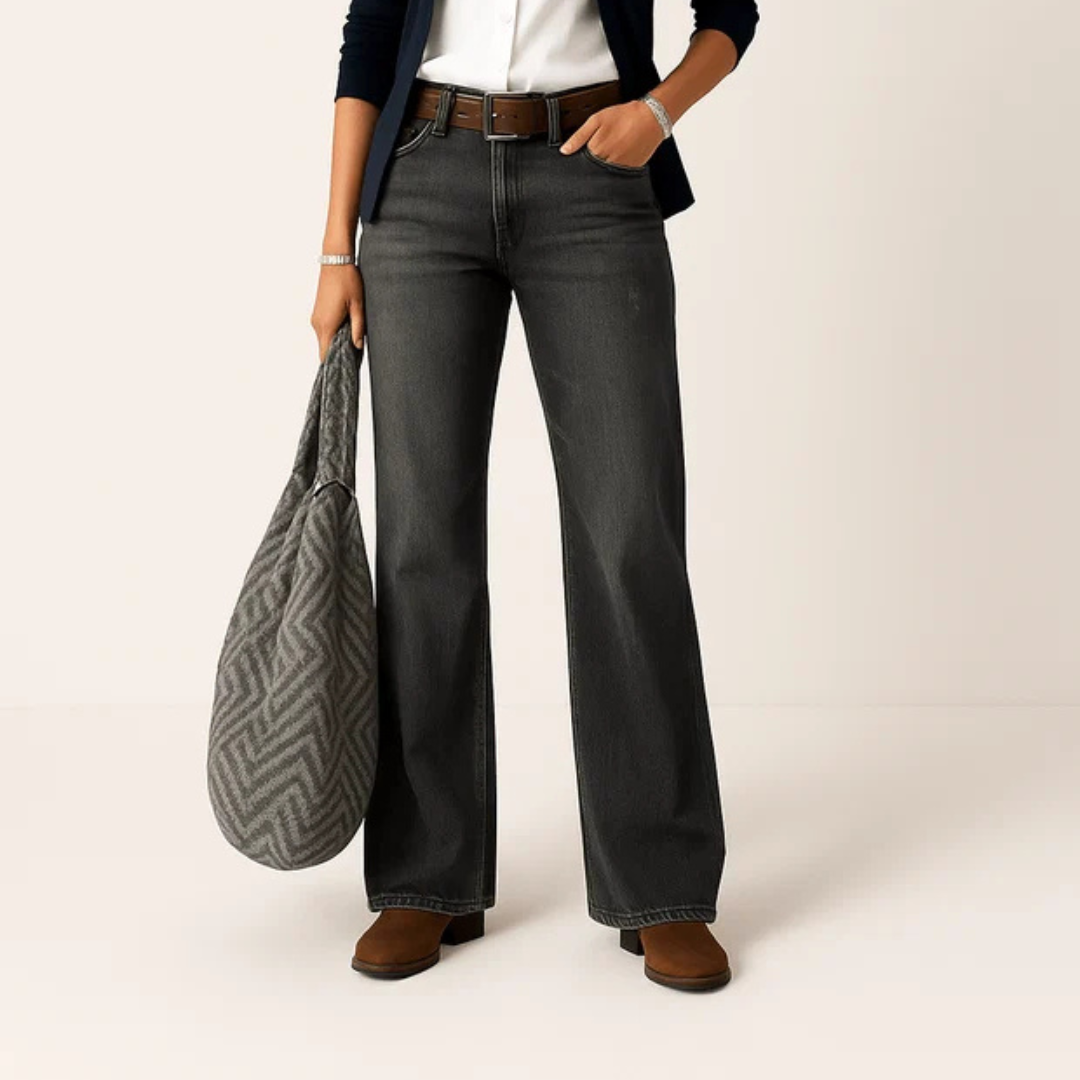 Majken - Trendige Jeans mit weitem Bein