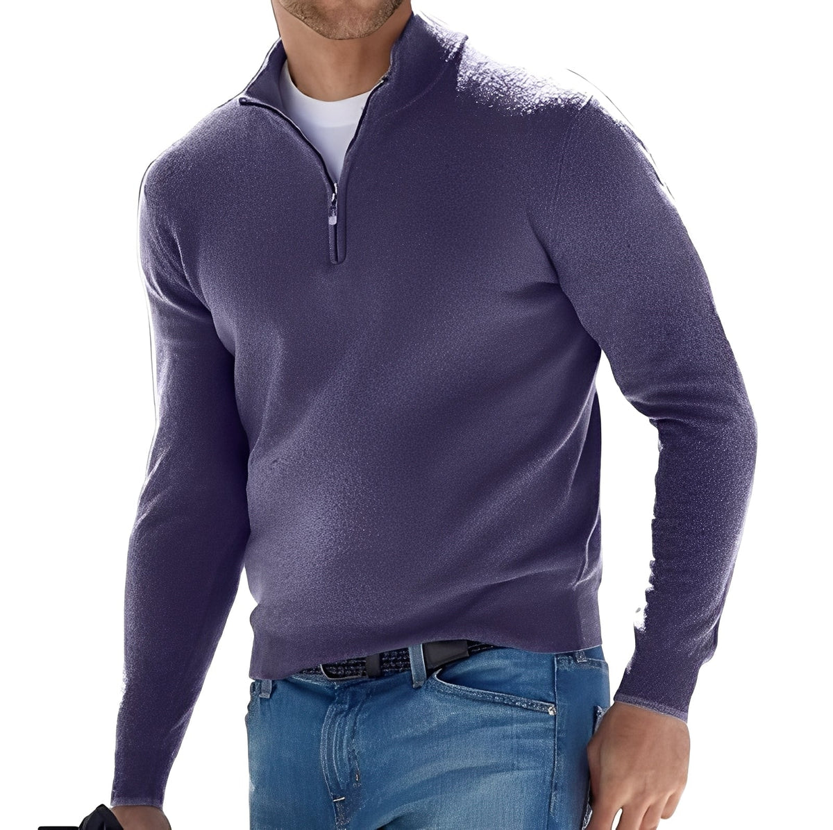 Ralph - Gemütlicher Pullover mit halbem Reißverschluss