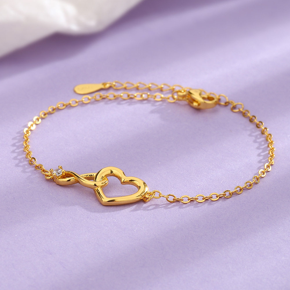 Armband Unendliches Herz - Delikate CZ-Armband