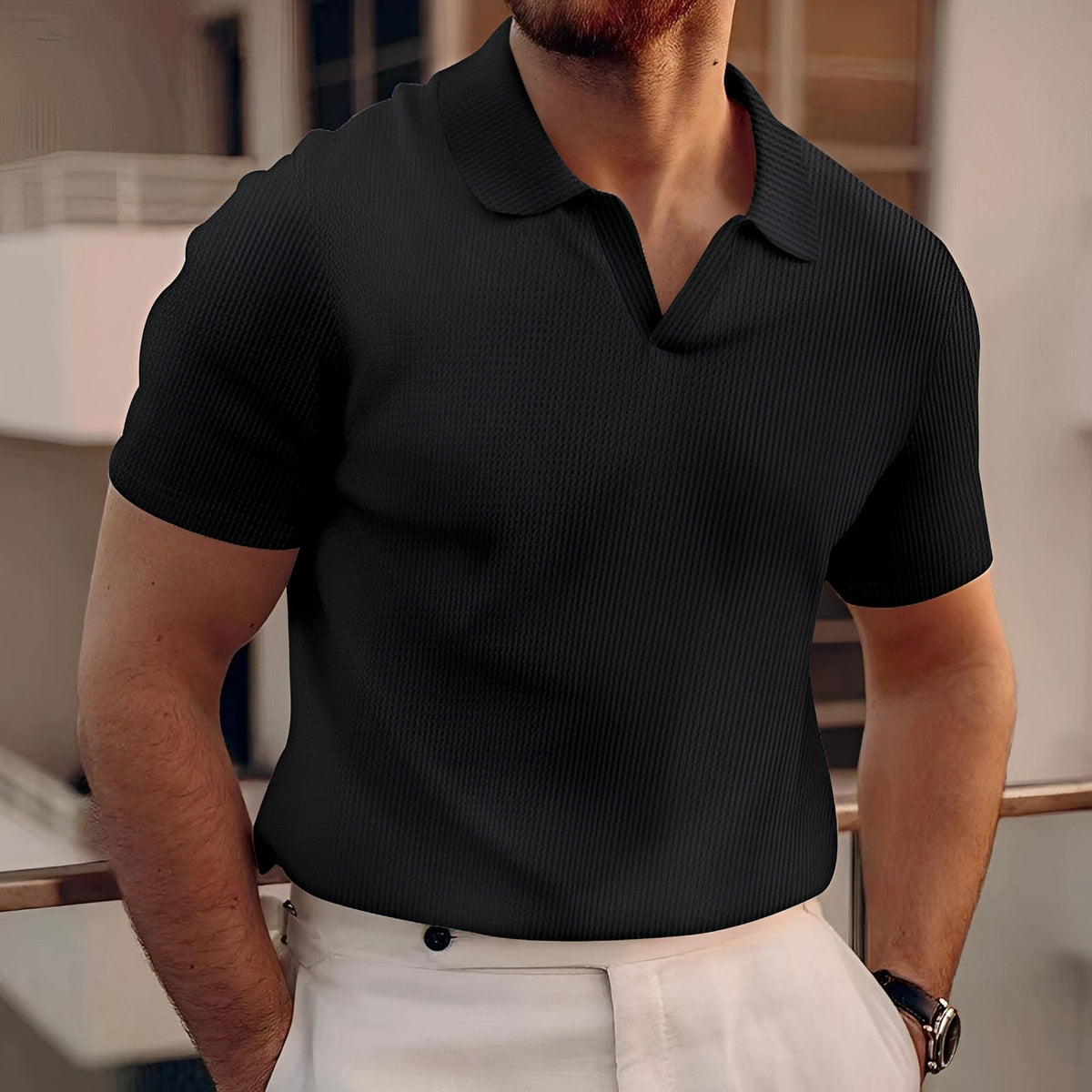 Holden - Minimalistisches Kurzarm-Poloshirt