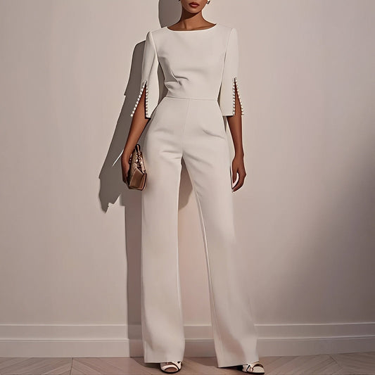 Gretel - Stilvoller, eleganter Damenoverall mit Glockenärmeln