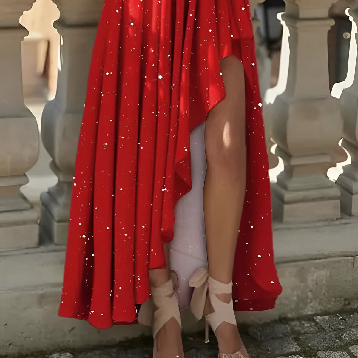 Damenkleid mit hoher Taille – Elegantes Kleid für Sommer, Events und Alltag