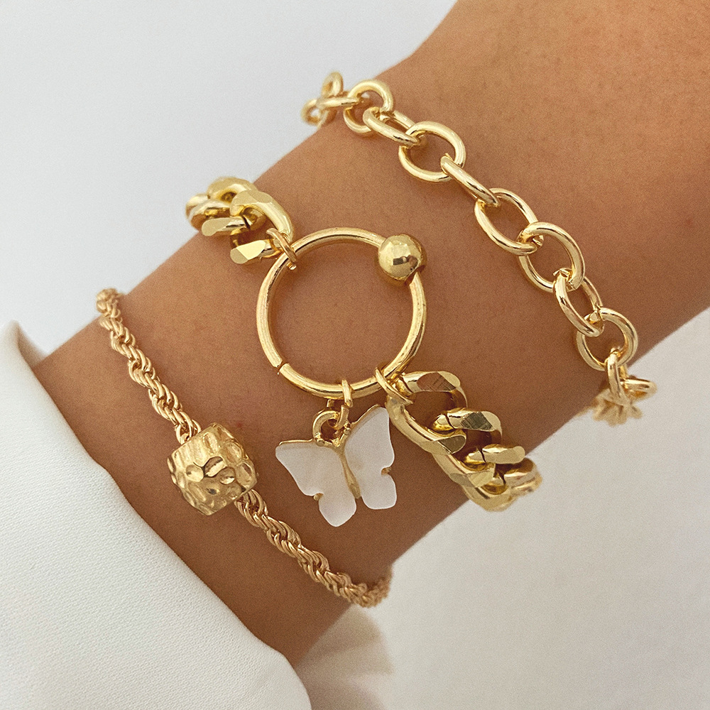 18K Goldarmband - Set von Armbändern für Mädchen aus Gold