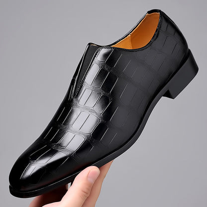 Russell - Formelle Herren-Leder-Slipper mit Steinmuster