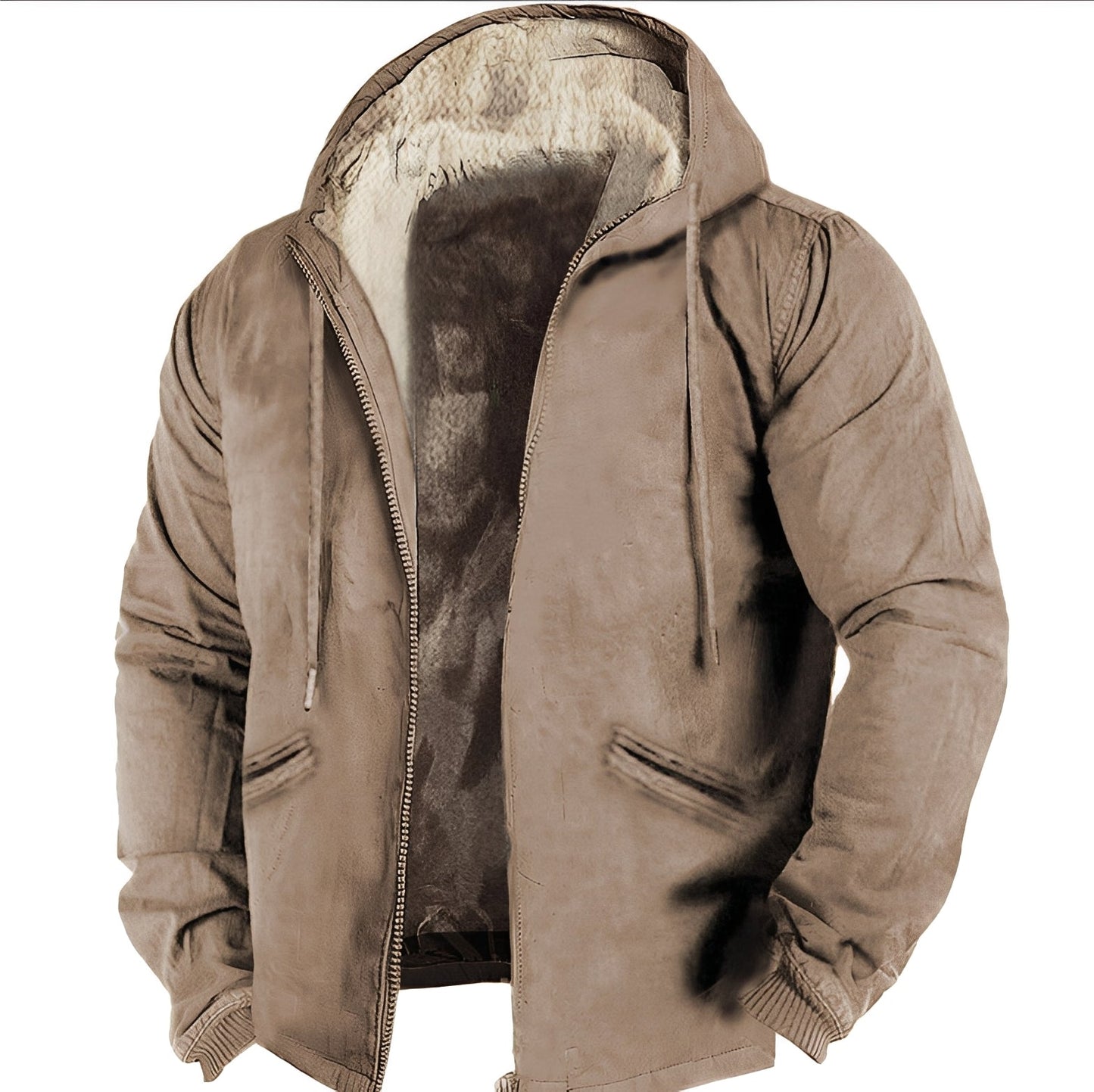 Bernard - Warme Kapuzenjacke mit Sherpa-Futter für Herren