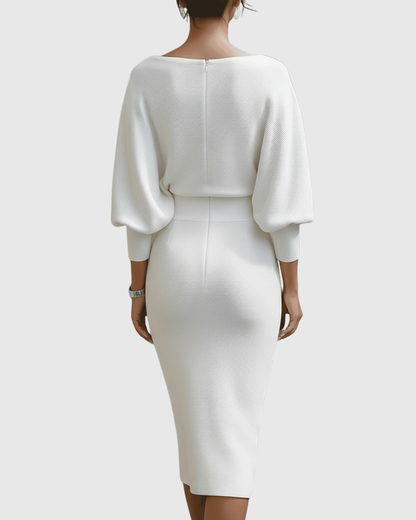 Danaya – Stilvolles Midikleid mit Drapierung