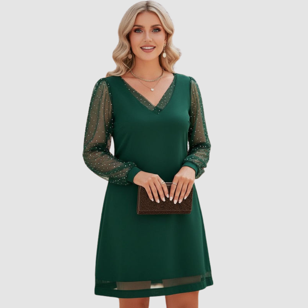 Ophelia – Elegantes Abendkleid mit Ärmeln