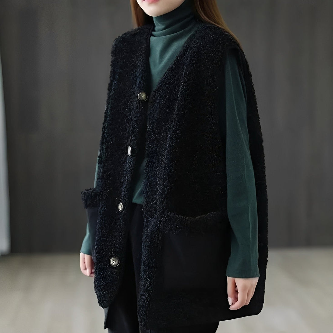 Evelyn - Schicker, dicker Damenmantel mit Taschen