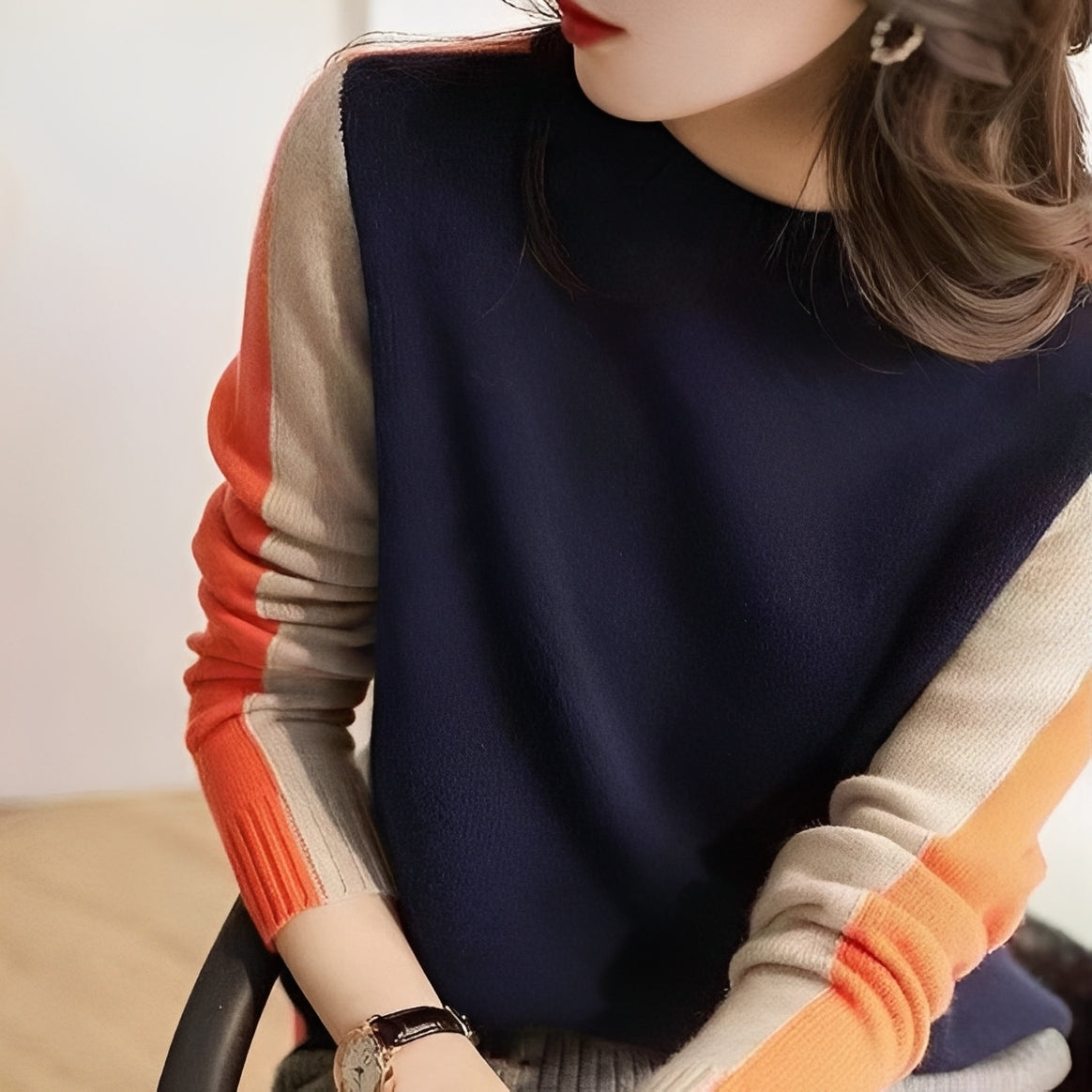 Allie - Damenpullover mit elegantem Streifenmuster