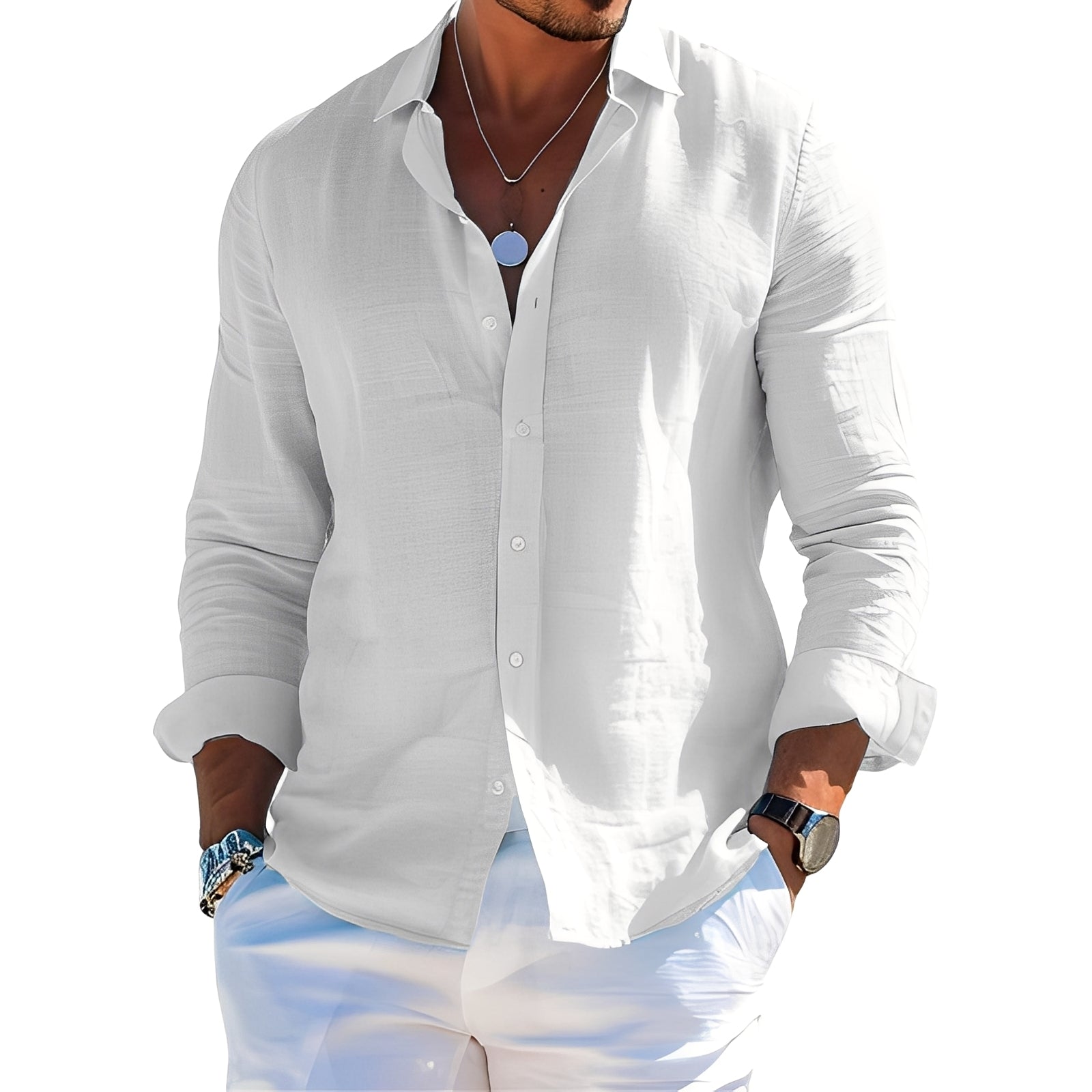 Félicien - Bequemes Langarm-Poloshirt