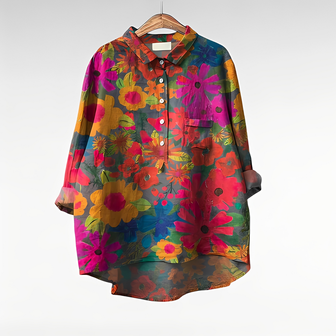 Nessa - Damenbluse mit klassischem Blumenmuster
