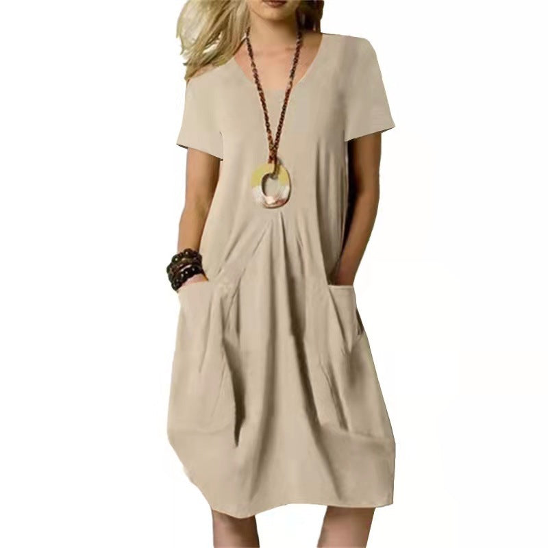 Carly - Lässiges und einfarbiges Sommerkleid