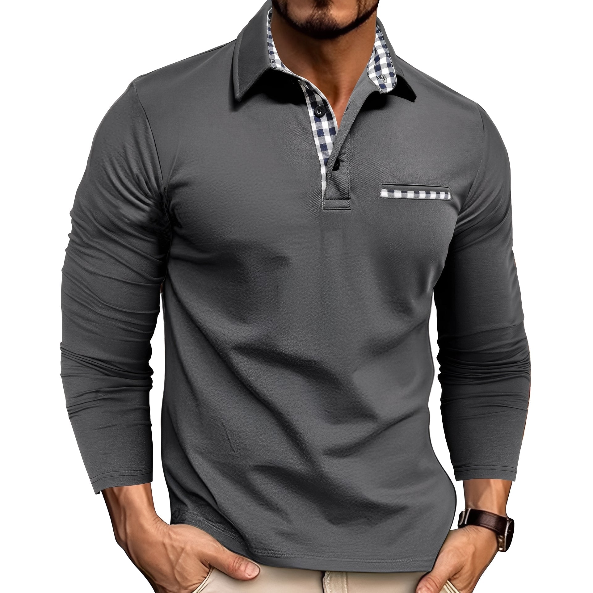 Jerome - Bequemes Langarm-Poloshirt