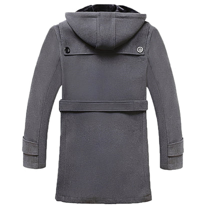 Robert - Zeitgemäßer, dicker Trenchcoat mit Kunstfellfutter für Herren