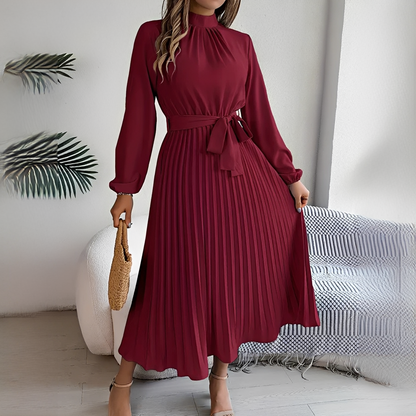 Jessy - Plissiertes Langarmkleid für Frauen