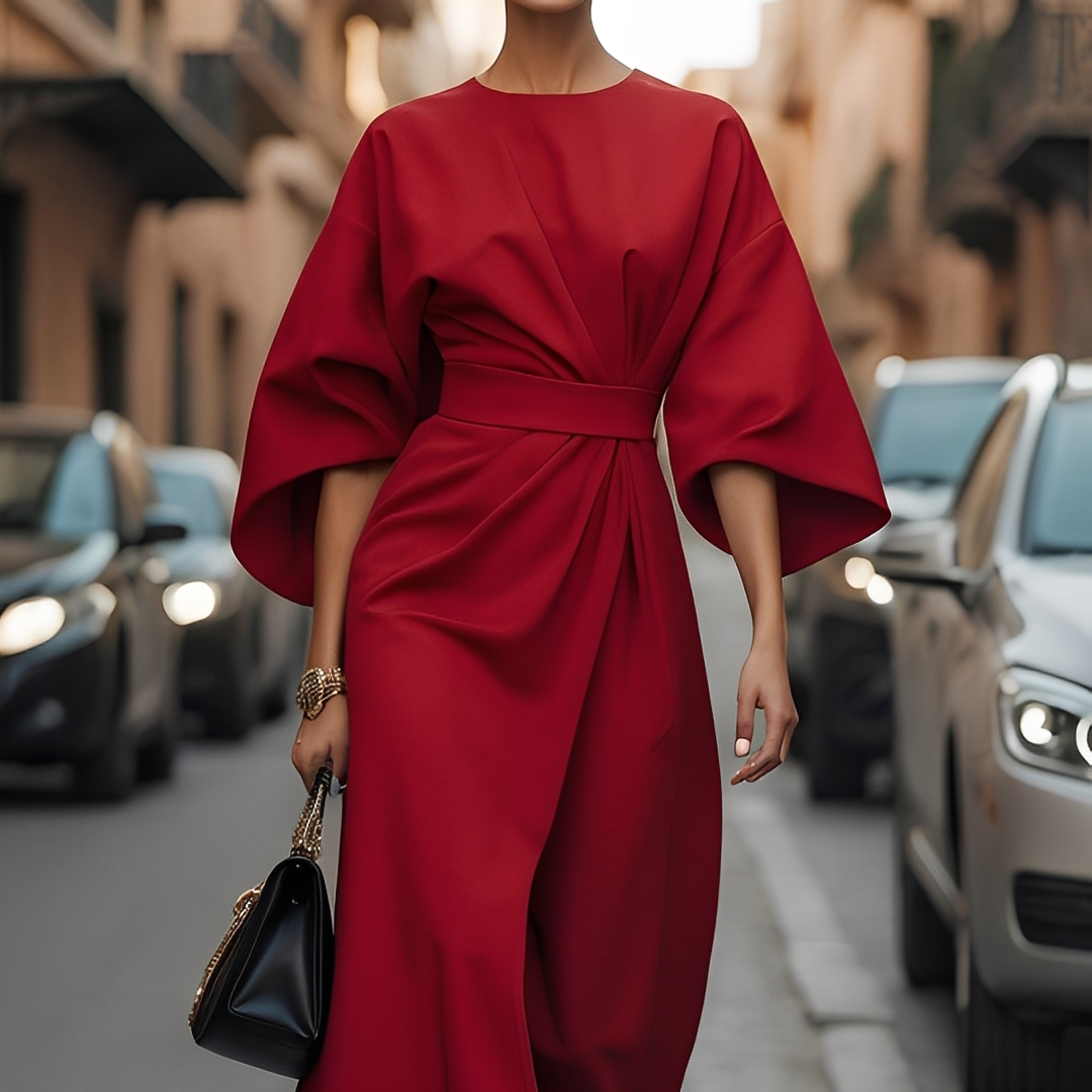 Lauriane - Schickes Damenkleid mit Laternenärmeln