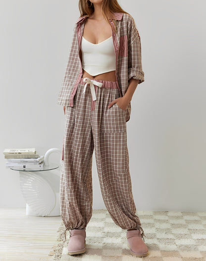 Sabrina - Entspanntes, bequem geschnittenes Damen-Pyjama-Set