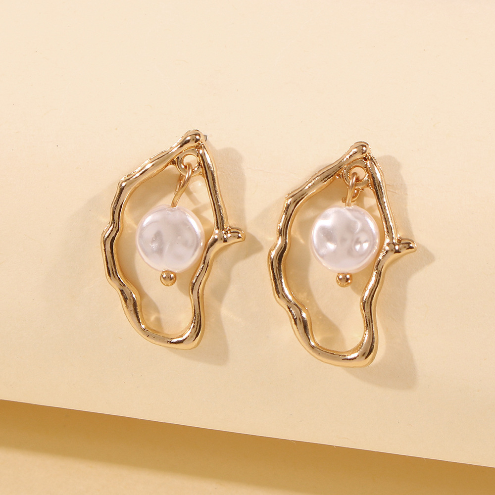 Ohrringe aus unregelmäßigen Perlen - Ohrringe aus hängenden Perlen