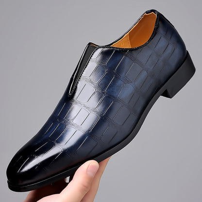 Russell - Formelle Herren-Leder-Slipper mit Steinmuster