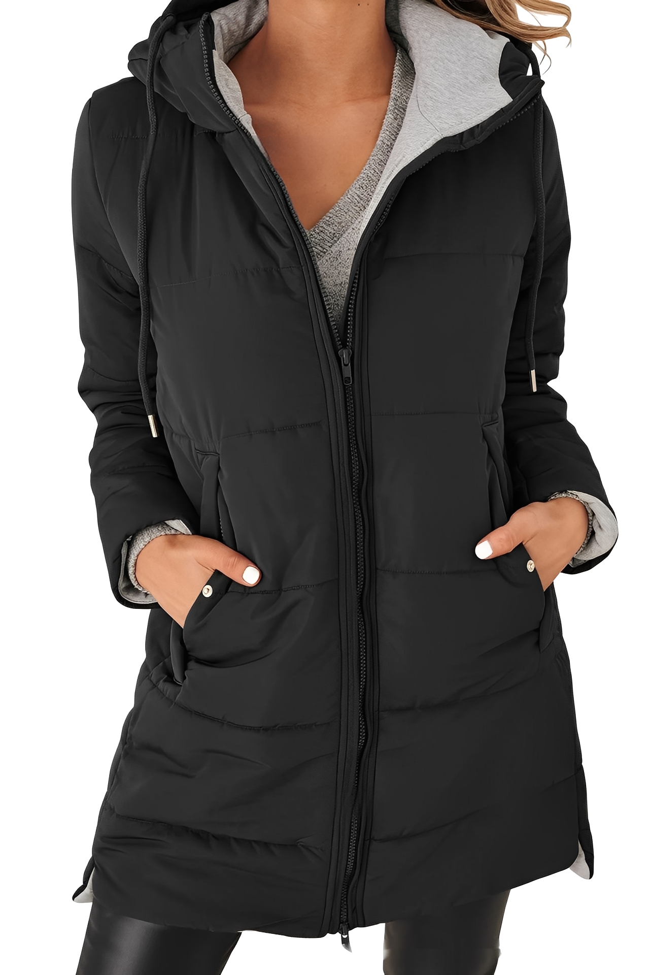 Lesley - Modische Damen-Daunenjacke mit Kapuze
