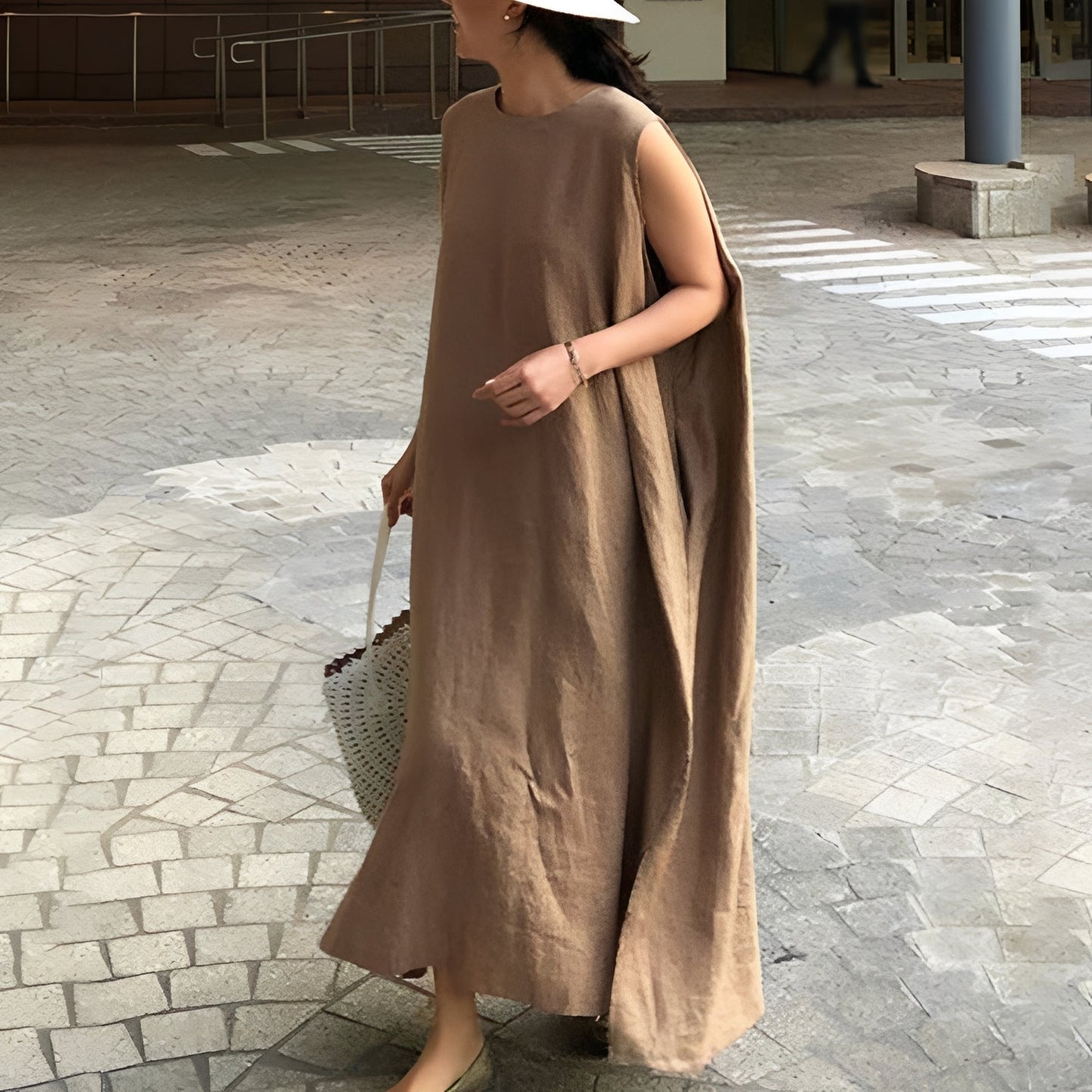 Carly - Lässiges, ärmelloses Plisseekleid für Frauen
