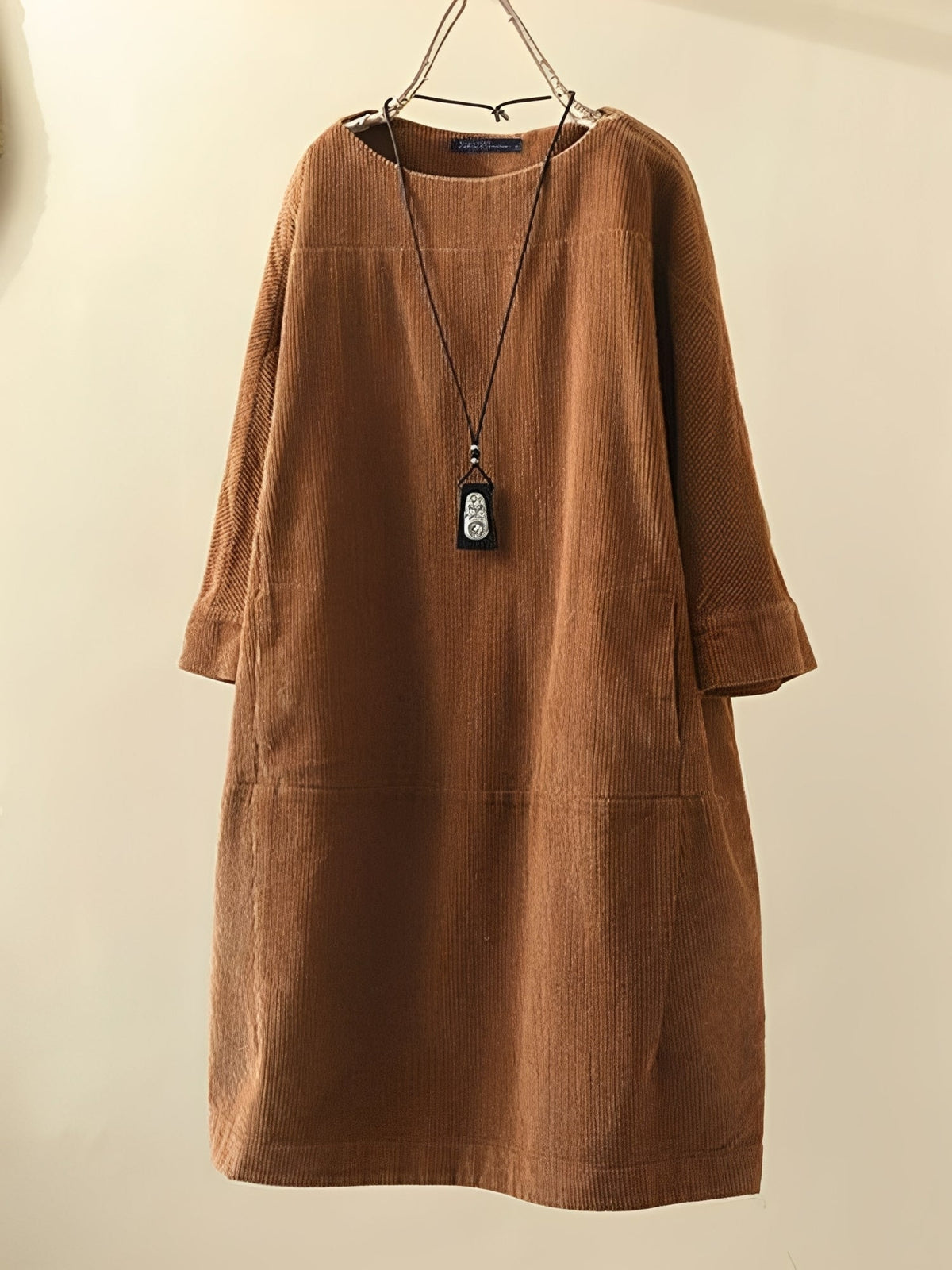 Ellen - Bequemes Cord-A-Linien-Kleid für Damen