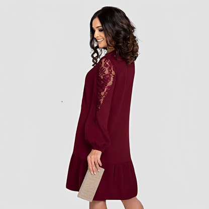 Colette – Midi-Kleid für Frauen mit langen Ärmeln