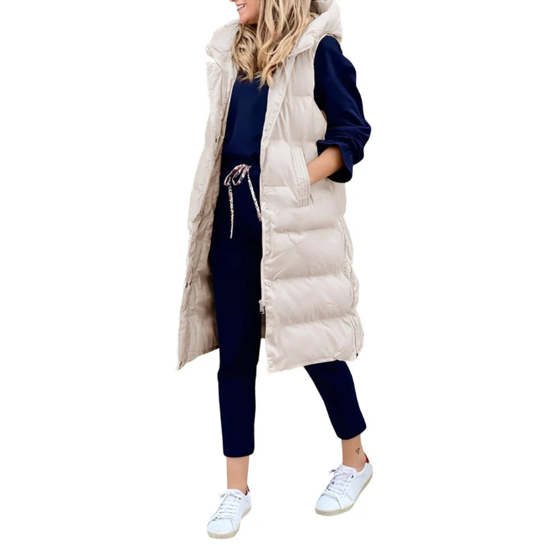 Amilia - Warmer und schicker ärmelloser Mantel