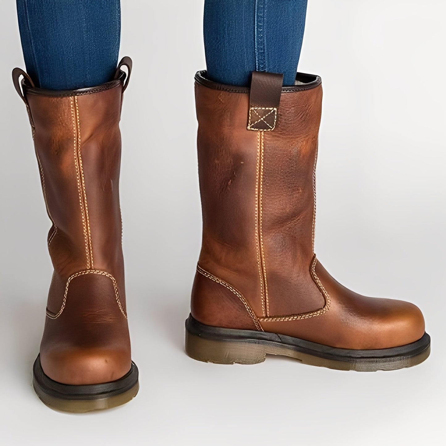 Maïwenn - Stilvolle Damen-Winterstiefel aus Leder