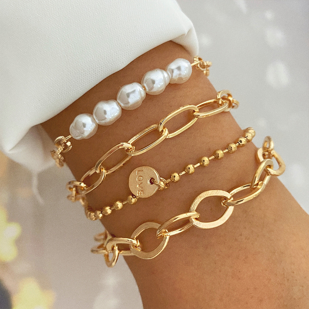 18K Goldarmband - Set von Armbändern für Mädchen aus Gold