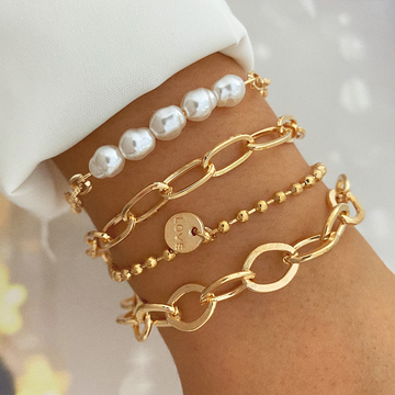 18K Goldarmband - Set von Armbändern für Mädchen aus Gold