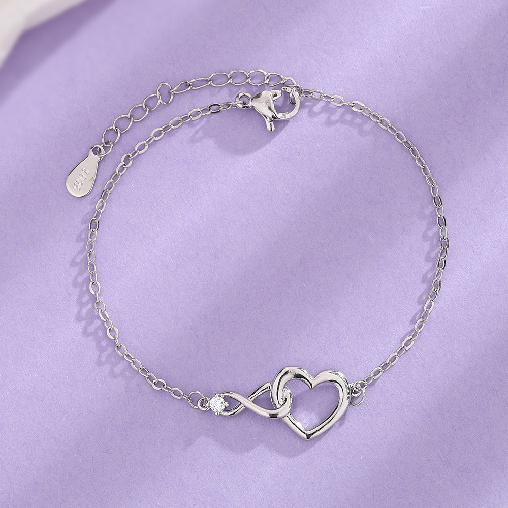 Armband Unendliches Herz - Delikate CZ-Armband