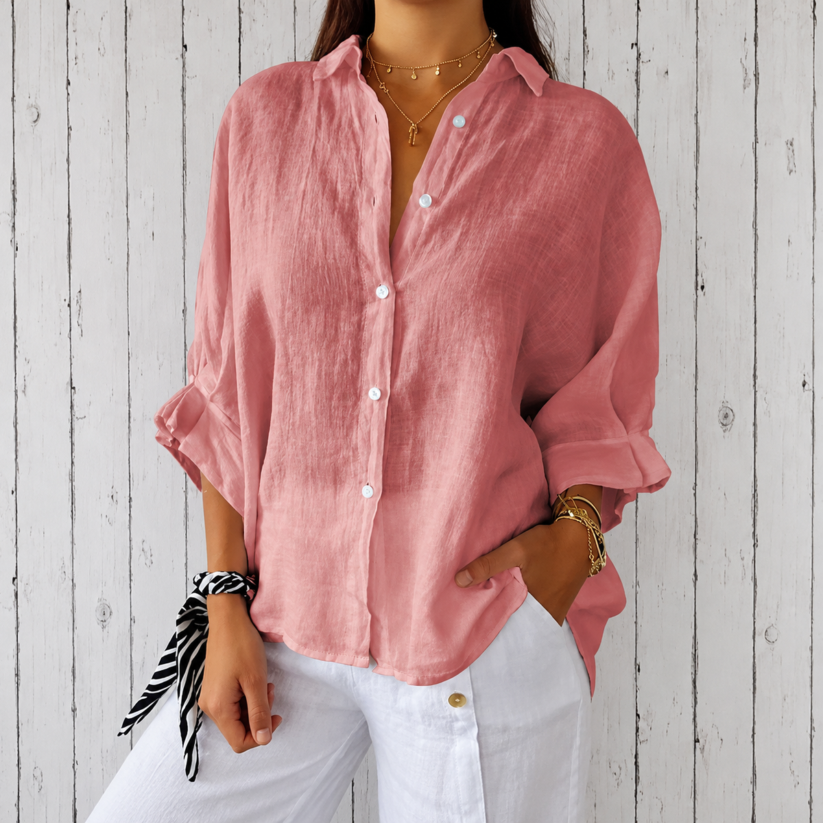 Madison - Elegante Bluse mit klassischem Schnitt und Knöpfen