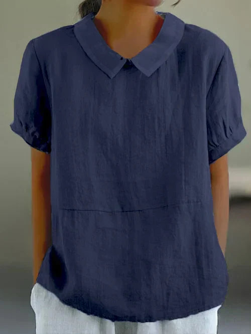 Amalie – Legere Bluse mit traditionellem Kragen