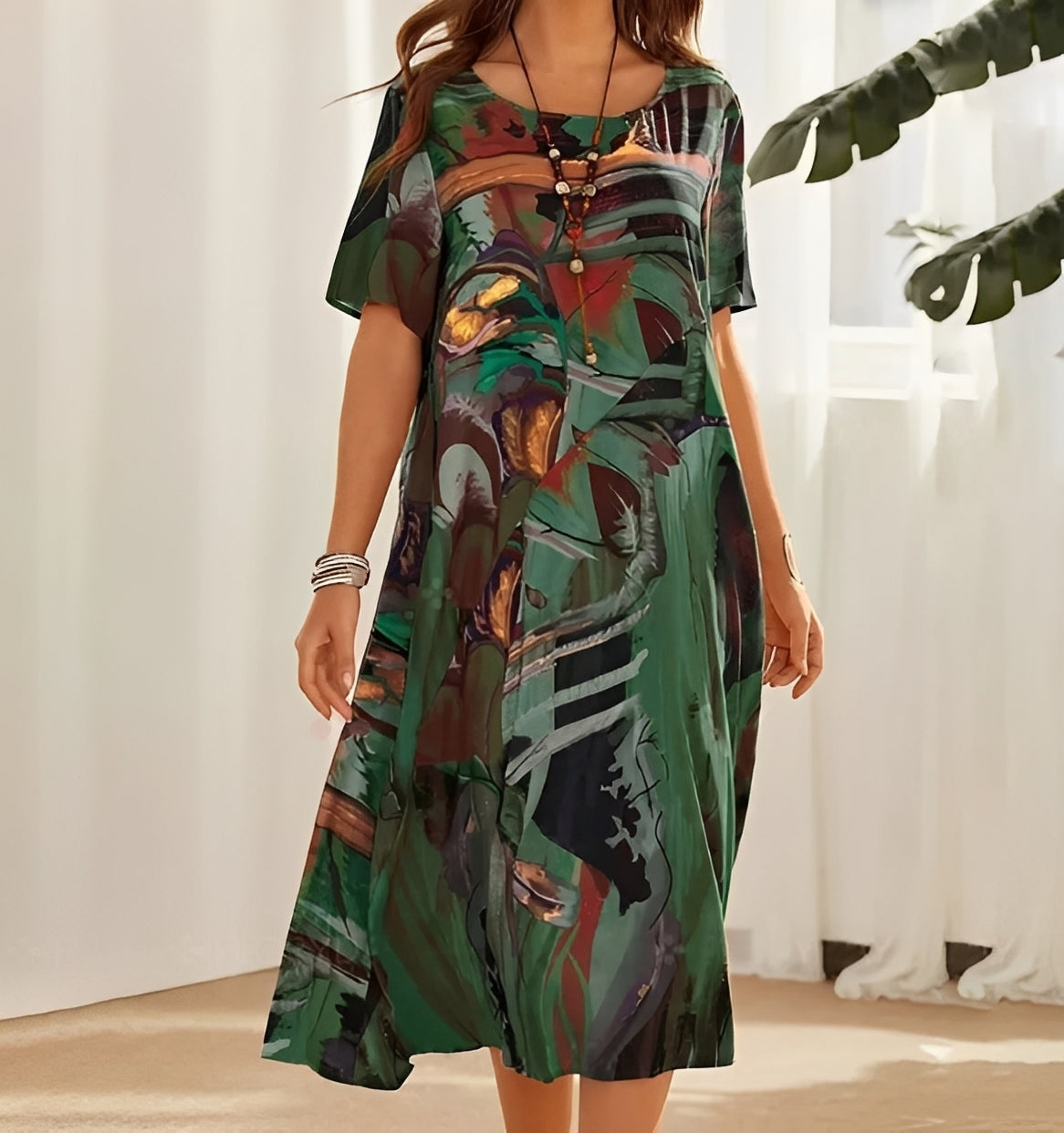 Theresa - Lässiges bedrucktes Kleid für Frauen