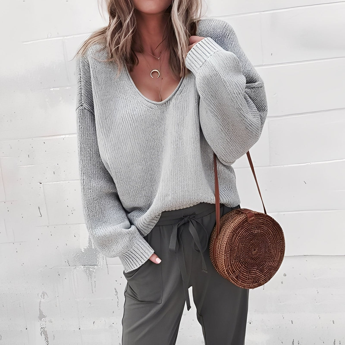 Ariella - Angenehmer, kuscheliger Pullover mit V-Ausschnitt