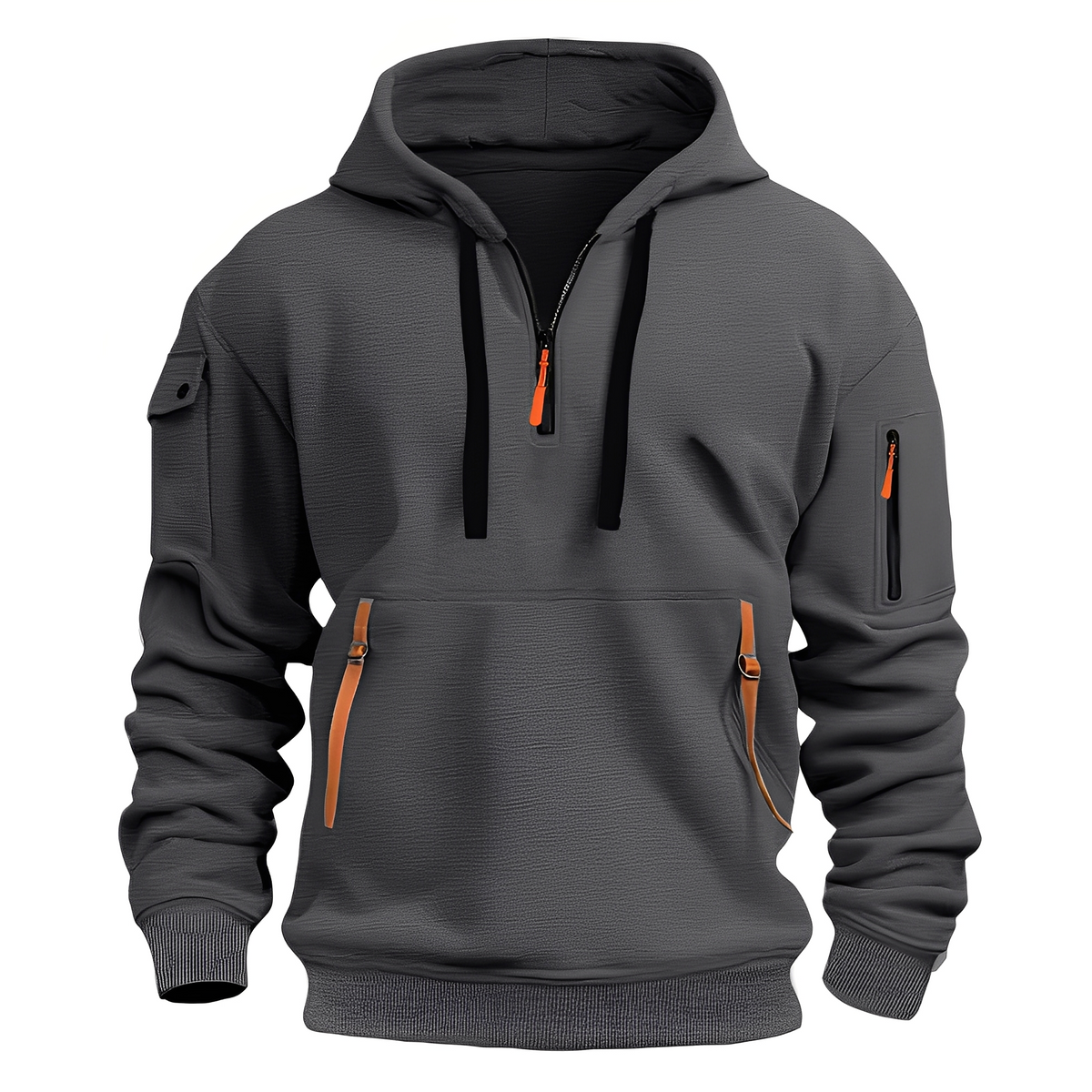Paxton - Komfortable Hoodie-Jacke mit halbem Reißverschluss