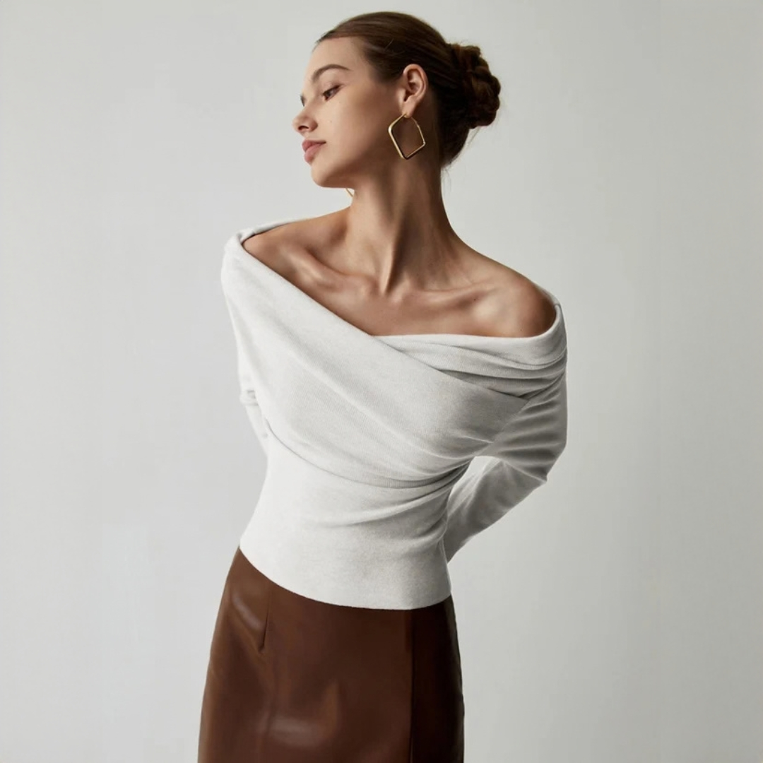 Yasmin - Elegantes schulterfreies Oberteil