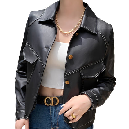Karie - Schicke, schmale Damenlederjacke