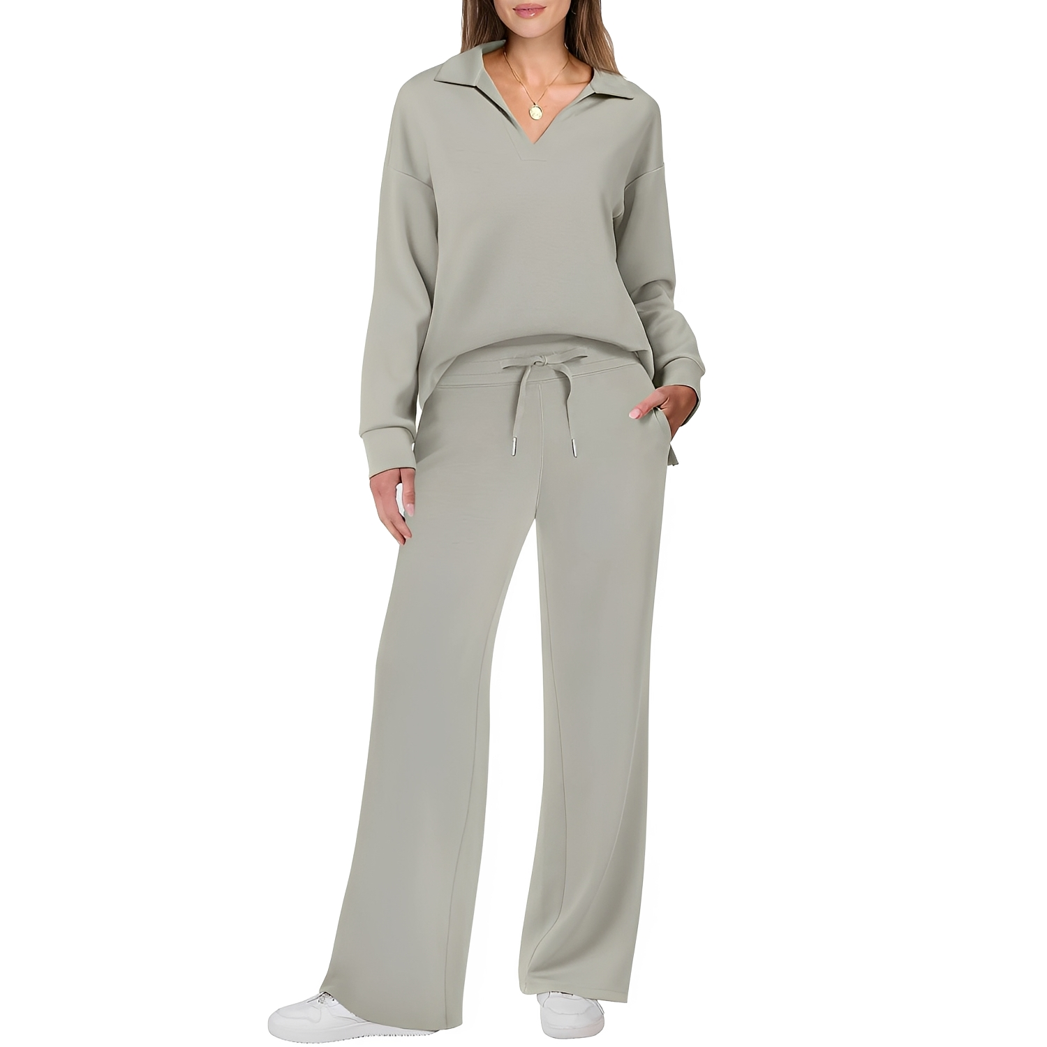 Justina - Bequemes Damen-Set mit Oberteil und Hose