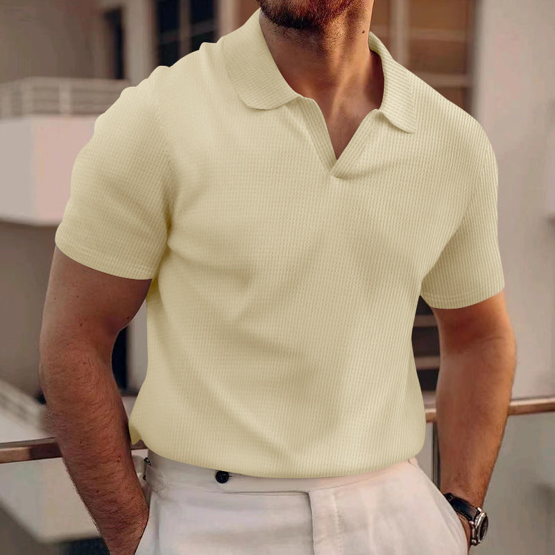 Edward - Bequemes Herren-Poloshirt mit Waffelmuster