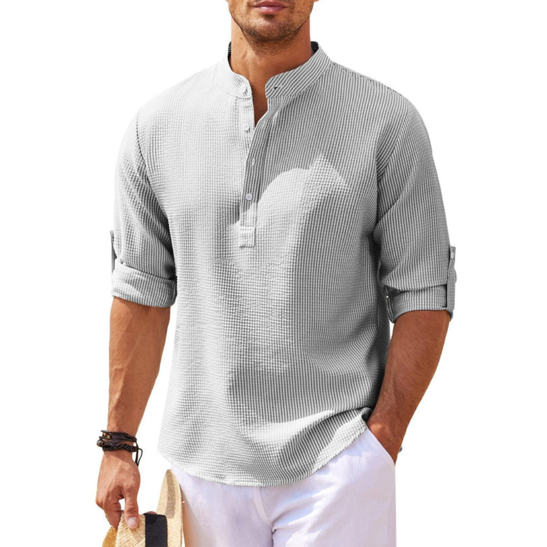 Cormac - Trendiges Hemd mit halber Knopfleiste