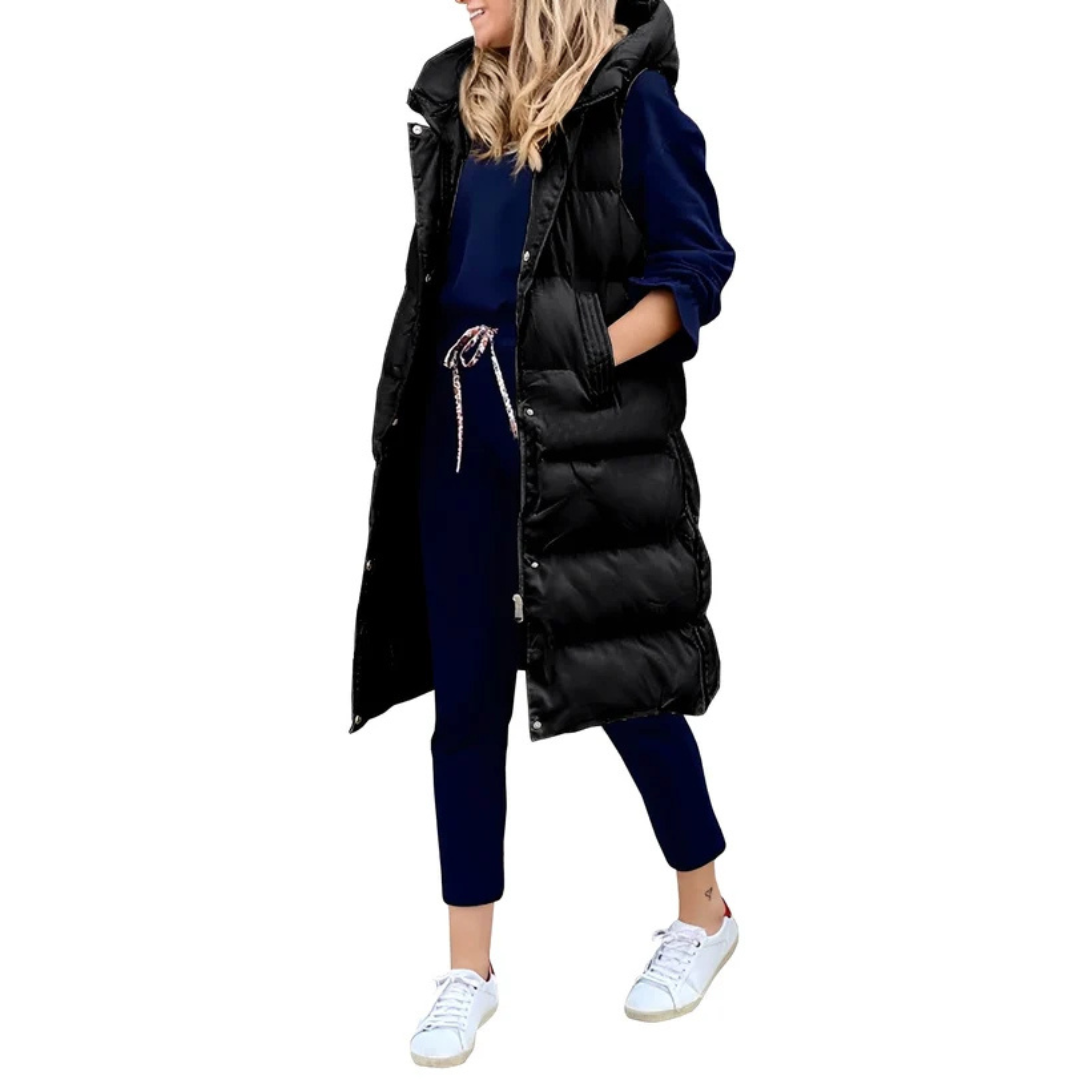 Amilia - Warmer und schicker ärmelloser Mantel