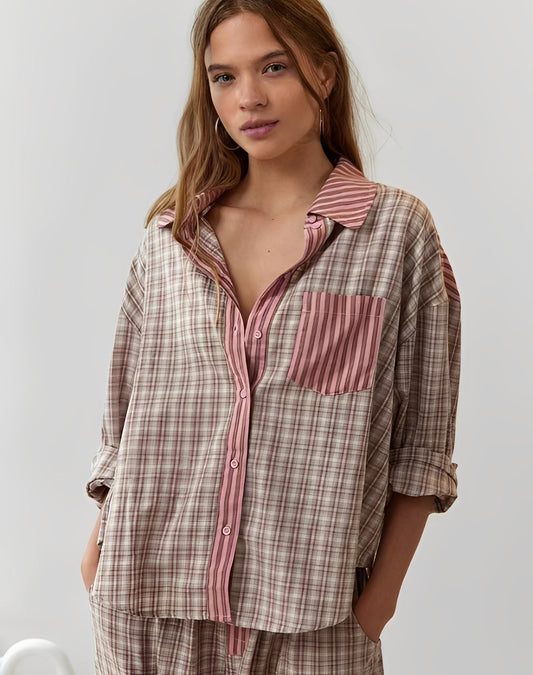 Sabrina - Entspanntes, bequem geschnittenes Damen-Pyjama-Set