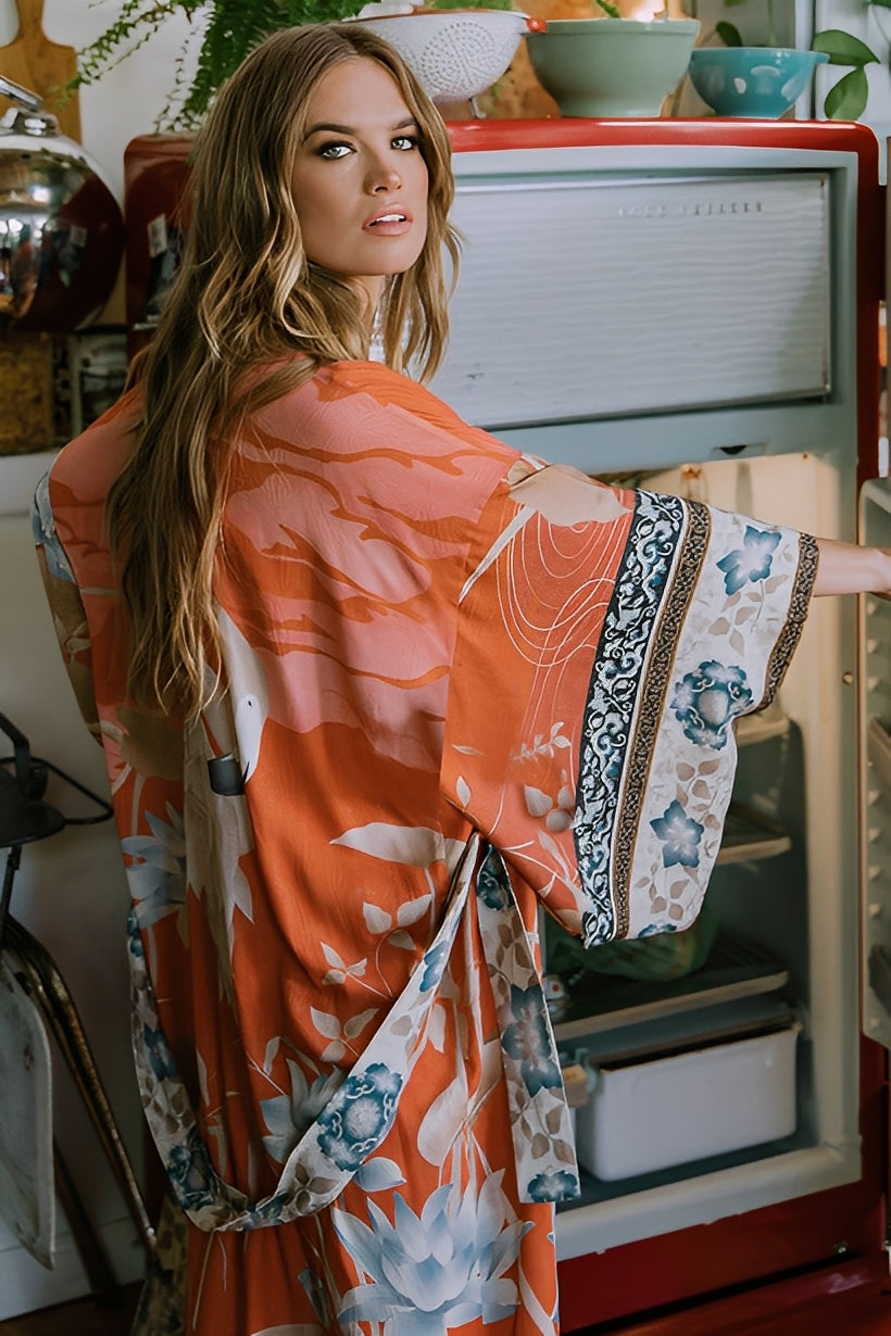 Chantal - Luftiges Damen-Kimono-Kleid