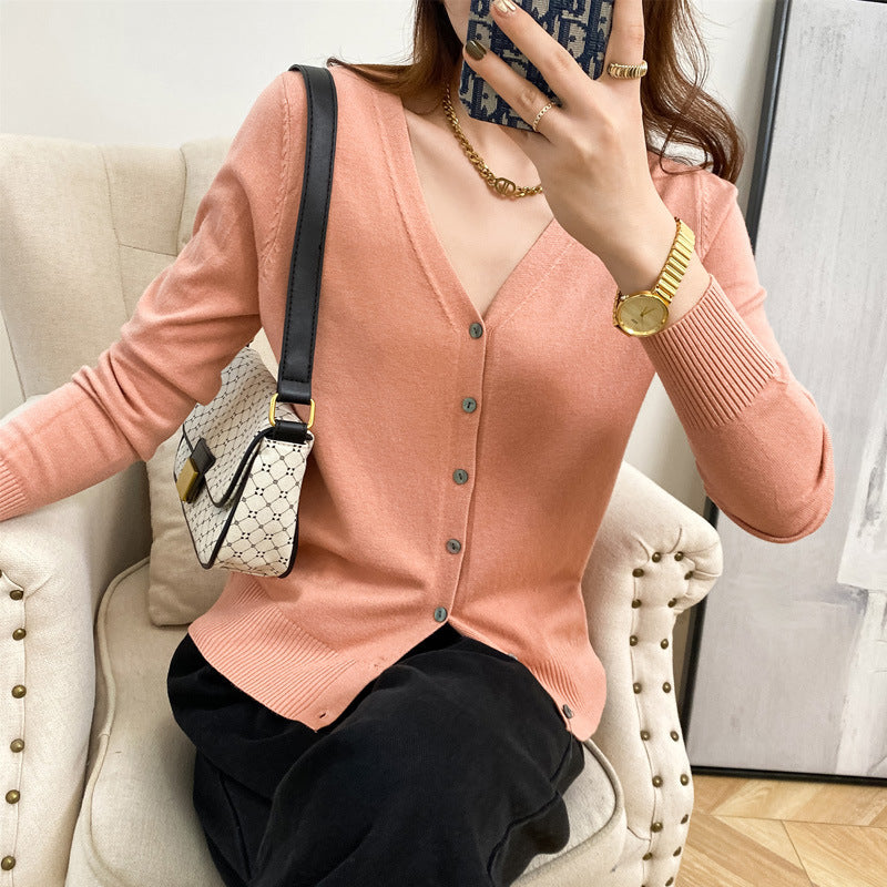 Lauren - Damen-Strickpullover mit stilvollen Knöpfen