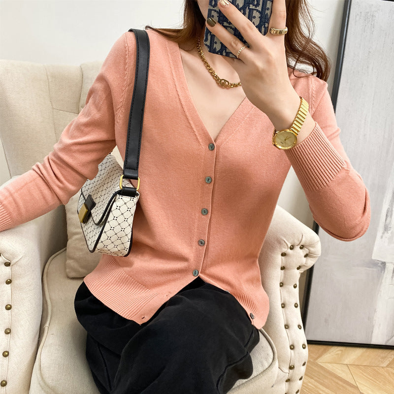 Lauren - Damen-Strickpullover mit stilvollen Knöpfen