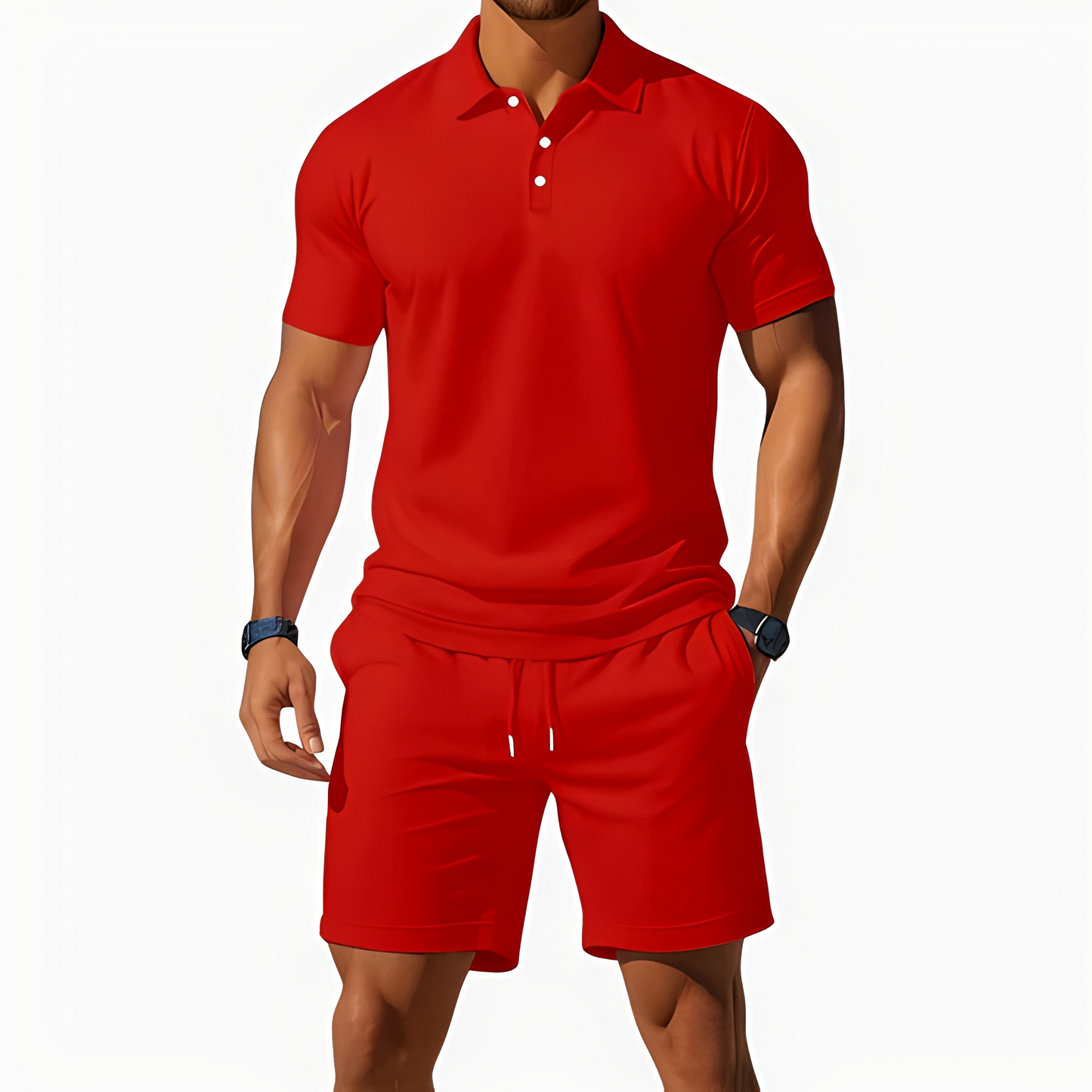 Aldrin - Trendiges Polo- und Shorts-Set für Männer