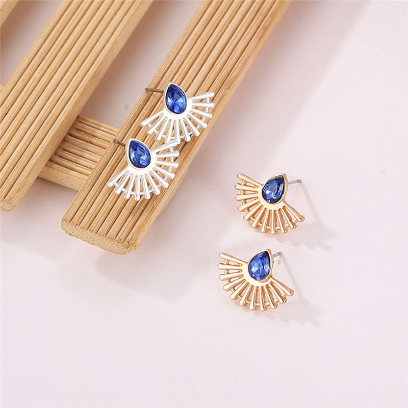 Ohrringe im Art Deco-Fan-Stil - Bohemian-Ohrringe